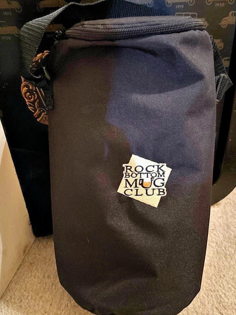 Caddy Daddy Cooler Bag. Portable Black Cooler Bag. Beer Bag, Wine Cooler.